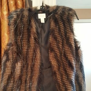 Chicos Faux Fur Vest